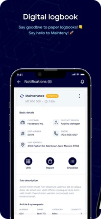 Store screen: Digital logbook